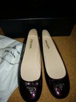 PRADA, Ballerina, dunkelrot, Lack, Logo, flach, Gr. 41, NEU Nordrhein-Westfalen - Eitorf Vorschau