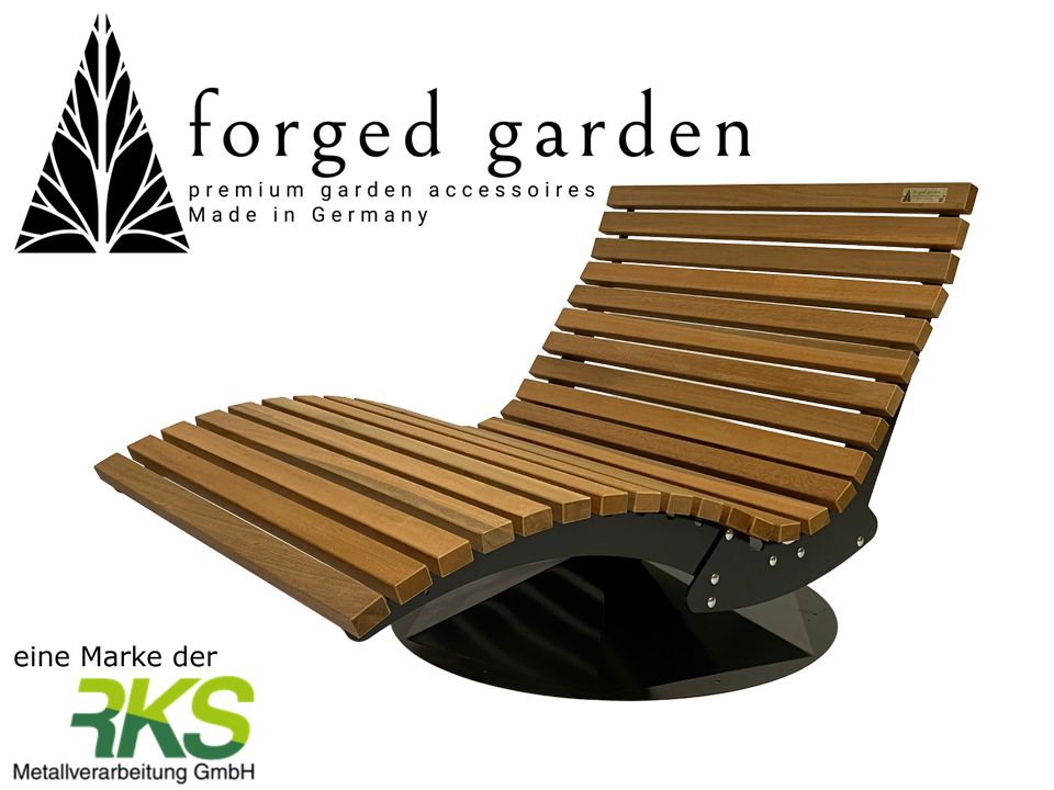 Waldsofa drehbar 1,45m / Sonnenliege / Wellenliege / Relaxliege / Liegebank Bangkirai Holz in Sassenberg