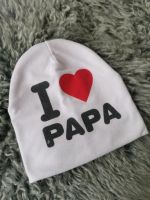 Kinder/Baby Mütze 'I love Papa' in weiß ca. 1 Jahr Stuttgart - Stuttgart-Nord Vorschau