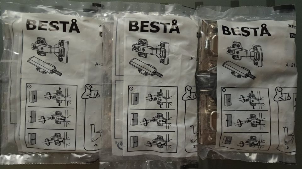 1-7x Set BESTA Scharnier+Drucktüröffner für je 1 Tür 802.612.58 in Nördlingen