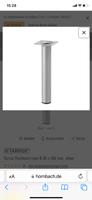 Tischbein Silber Metall rund 30cm Hannover - Ricklingen Vorschau