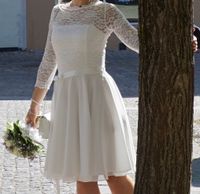 Hochzeitskleid mit Spitze, weiß, kurz / knielang, Swing, 34, XS Nordrhein-Westfalen - Warendorf Vorschau