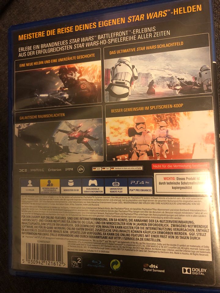 Ps 4 Spiel Star Wars BATTLEFRONT 2 in Schwerte