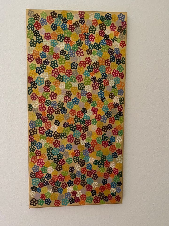 Bild Original Acryl auf Keilrahmen bunte Blumen Unikat in Stade