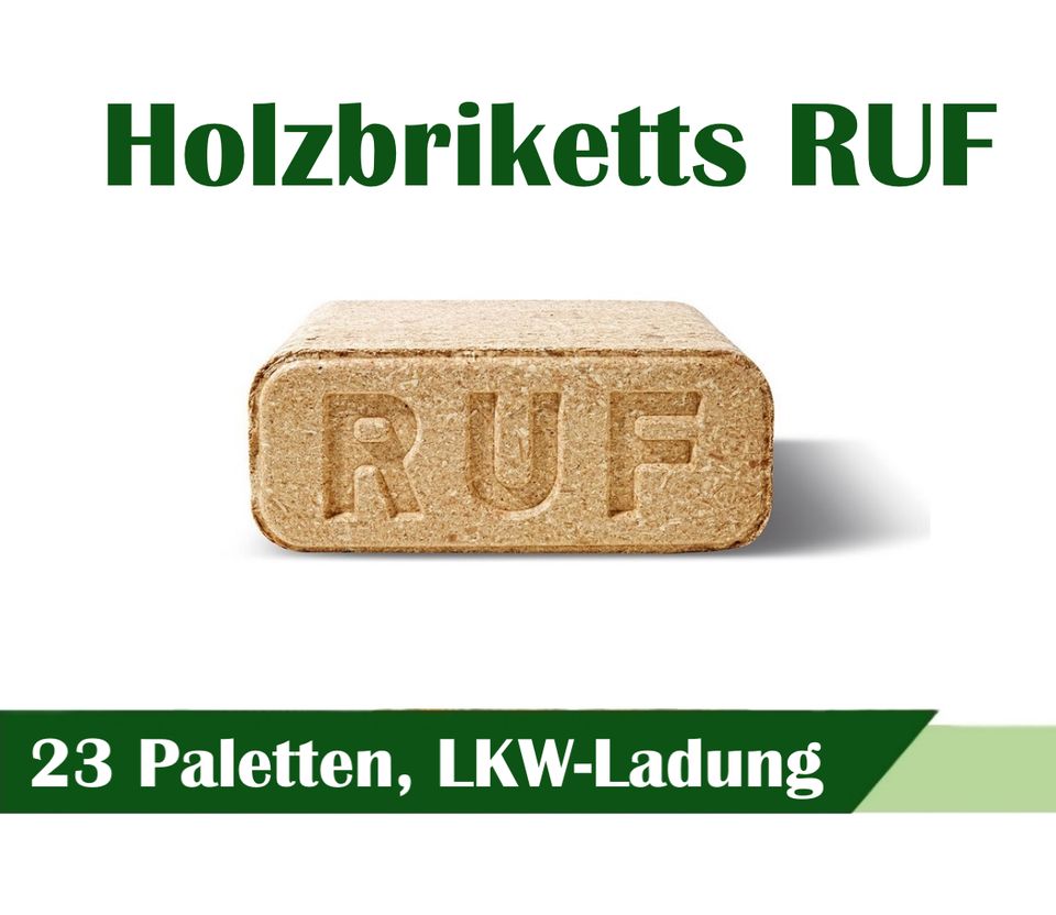 Holzbriketts Briketts RUF TOP Qualität LKW Ladung INKL. LIEFERUNG in Pirmasens