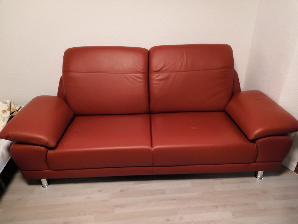 Ledersofa: Breite 210 cm, Tiefe 90cm. in Herne