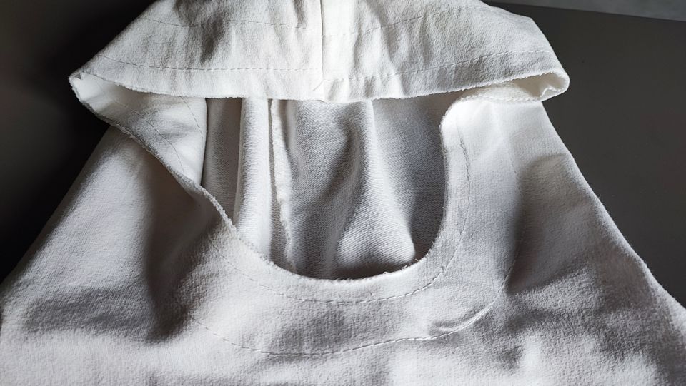 Leichter Damenpullover off white asymmetrisch Baumwolle XXL/44 in Wadgassen