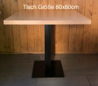 Tisch 80x80 Farbton Buche, schwarzes Metallgestell. 3x vorhanden Nordrhein-Westfalen - Ense Vorschau