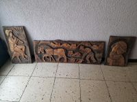 Holzrelief Wandbild Bauer mit Pferd und Pflug geschnitzt Figur Baden-Württemberg - Ettlingen Vorschau