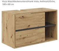 Waschbeckenunterschrank 100x60 Anthrazit/Eiche Nordrhein-Westfalen - Marienheide Vorschau