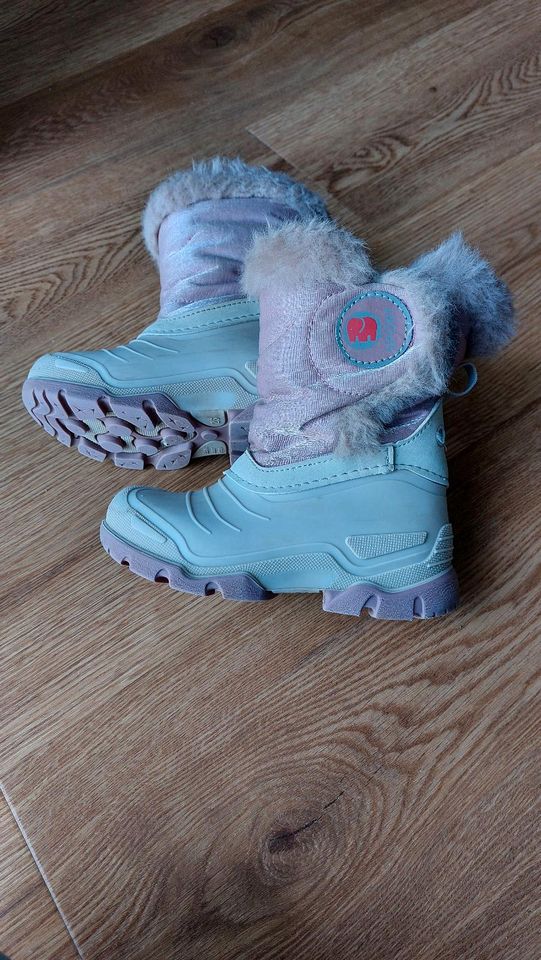 Elefanten Winterstiefel Schneeboots Gr. 26 beige/rose gefüttert in Bernau