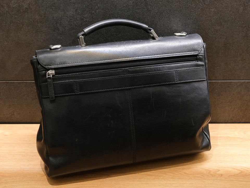 Hochwertige PICARD Laptoptasche, Aktentasche aus Leder, schwarz in Niedernberg