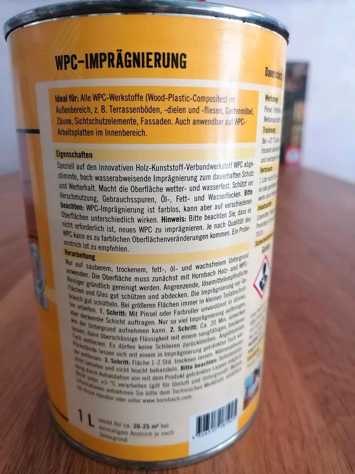 WPC-Imprägnierung, 1 Liter, Hornbach, Dauerschutz für WPC in Nürnberg (Mittelfr)