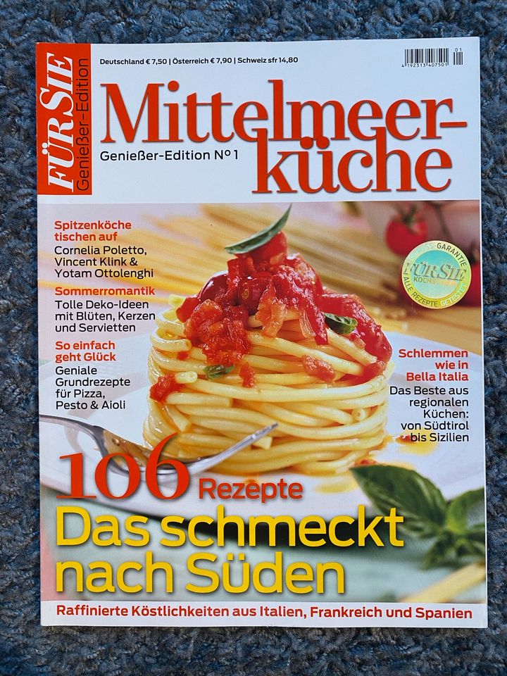 Zeitschrift Mittelmeerküche Genießer Edition Nr. 1 in Rottendorf Unterfr