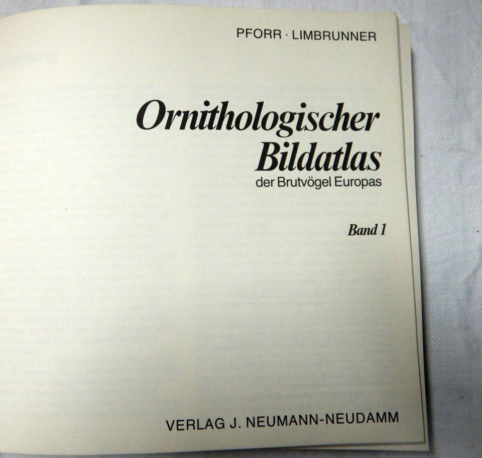Buch:  Ornithologischer Bildatlas (1) - Pforr/Limbrunner (1980) in Königsbrück