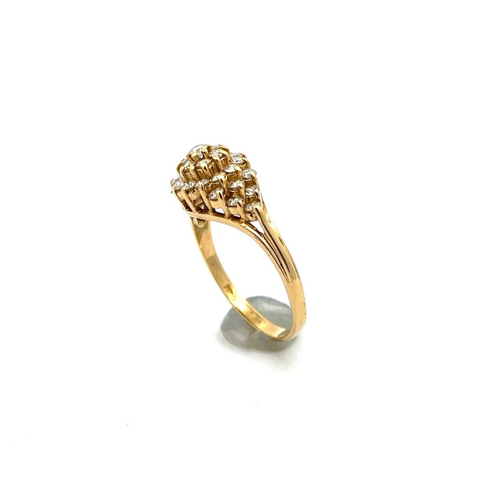 14 kt Gold Damen Ring mit 1 ct Diamanten - Gr 56 EU in Leimen