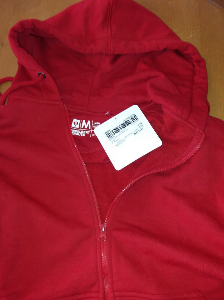 Hoody-Sweatjacke Größe M Strauss e.s. rot feuerrot 8890941 in Schlüchtern