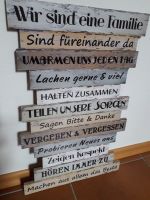 Schild , 12 Planken mit Familienwerten Bayern - Feldkirchen-Westerham Vorschau