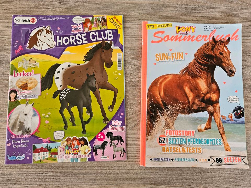 2 Pferde Zeitschriften, Horse Club & Pony Sommerbuch in Freising