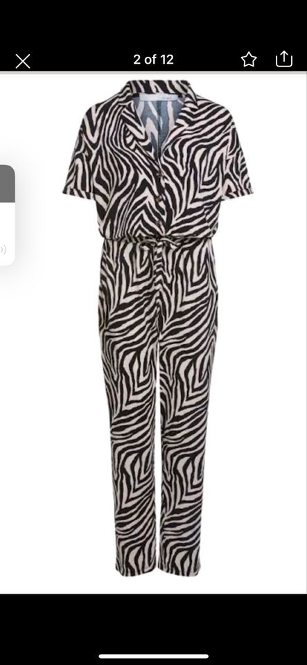 Oui jumpsuit Overall Zebra Gr. 38 schwarz weiß in Sankt Augustin