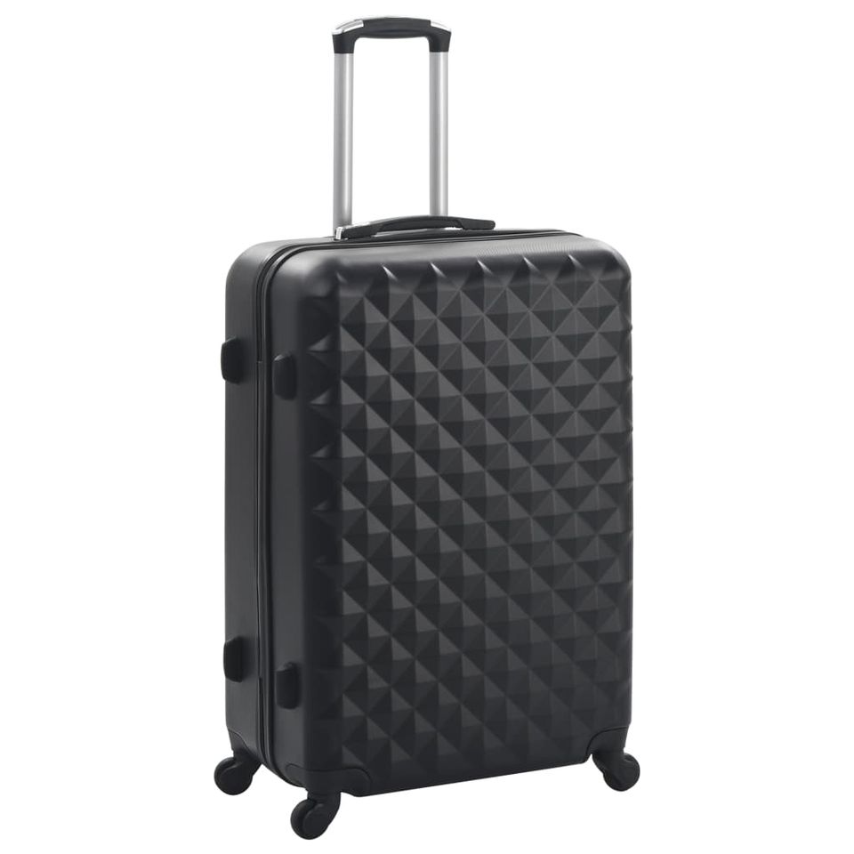 Reisekoffer Koffer Set Hartschalen-Trolley-Set 3 Stk. Schwarz ABS in Bad Kissingen