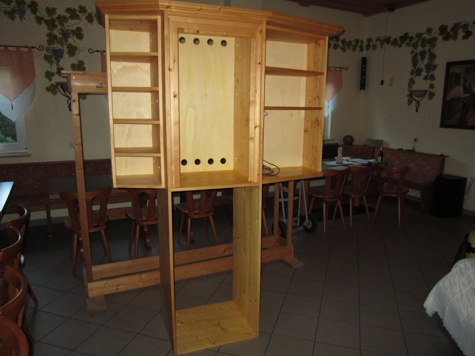 Küchenbuffet, für Einbaukühlschrank, Ablagen mit Glas in Bad Lobenstein