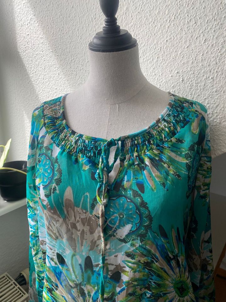 Blau grün türkise Laura Kent Bluse Tunika Shirt Größe 38 M in Attenkirchen