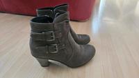 Stiefeletten mit Absatz grau braun  Gr. 38 Baden-Württemberg - Tauberbischofsheim Vorschau