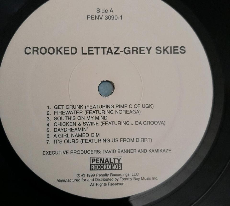 Crooked Lettaz  Vinyl Hip Hop 1999 Schallplatte Rap " Grey Skies in Braunschweig