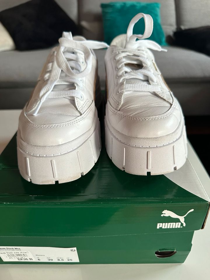 Puma Sneakers Mayze Stack weiß sand Gr.39 Damen Neuwertig 109€ in Rottenburg am Neckar