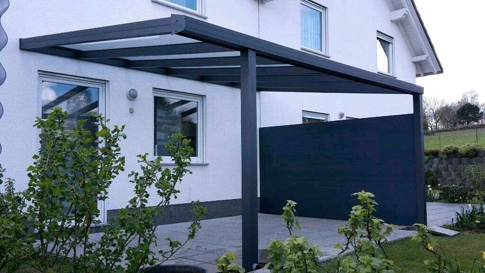 10% AKTION Terrassenüberdachung Carport 2-3 Wo Vordach Alu inkl A in Kierspe