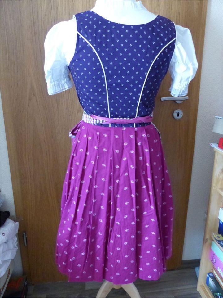 NEU! süßes Dirndl lila pink mit Bluse und Schürze, Gr. 40 in Bad Langensalza