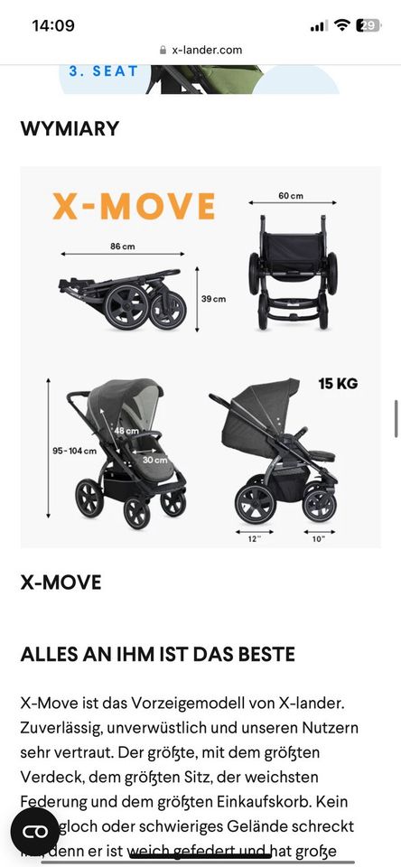 Kinderwagen X-Lander in Flöha 