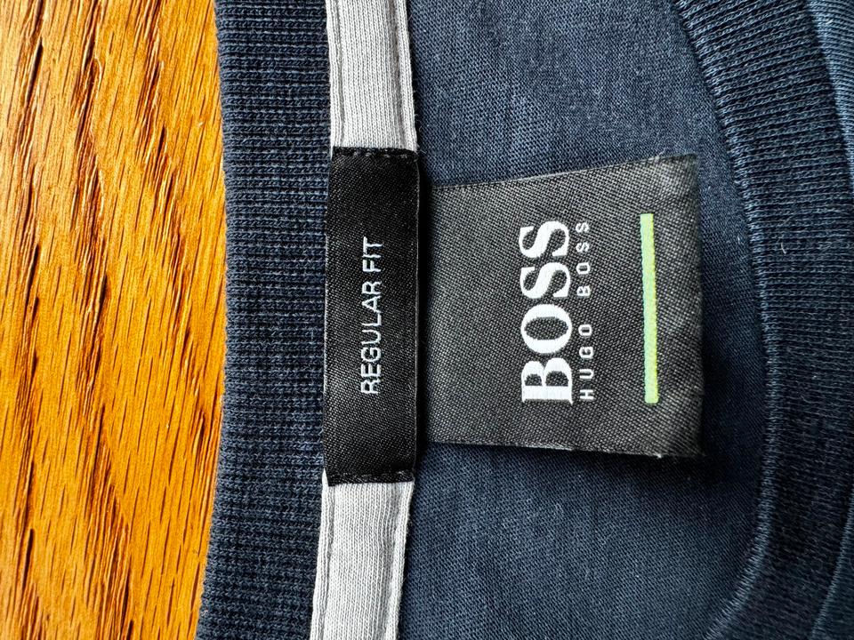 BOSS Longshirt dunkelblau lang Baumwolle NEU L Regular fit in Fredersdorf-Vogelsdorf