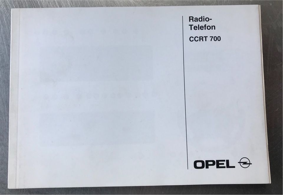 GM Opel Bedienungsanleitung Anleitung Radio Papiere CCRT700 in Mechernich