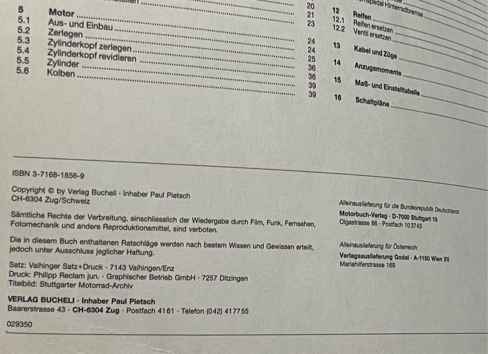 Reparaturanleitung, Honda CBR 900 RR ab Baujahr 1992 in Petersberg