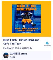 NUR TAUSCH !! Billie Eilish Köln 30.05.2025 Berlin - Reinickendorf Vorschau