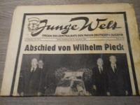 Alte DDR Zeitung Junge Welt Tod Wilhelm Pick 1960 Thüringen - Suhl Vorschau