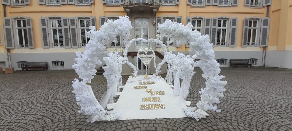 Hochzeitstauben, Hochzeitsbogen,  handzahme Fototauben, Event in Dormagen