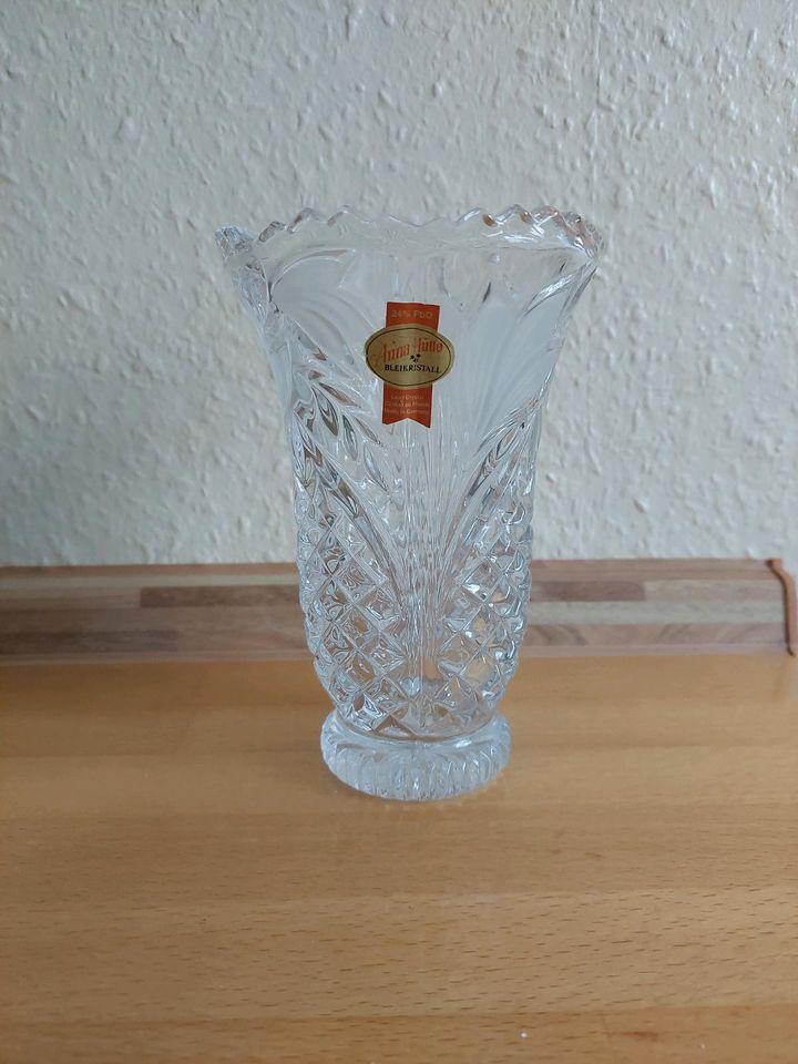 Bleikristall Vase von Anna Hütte - satiniert 16 cm - Neu in Hamburg