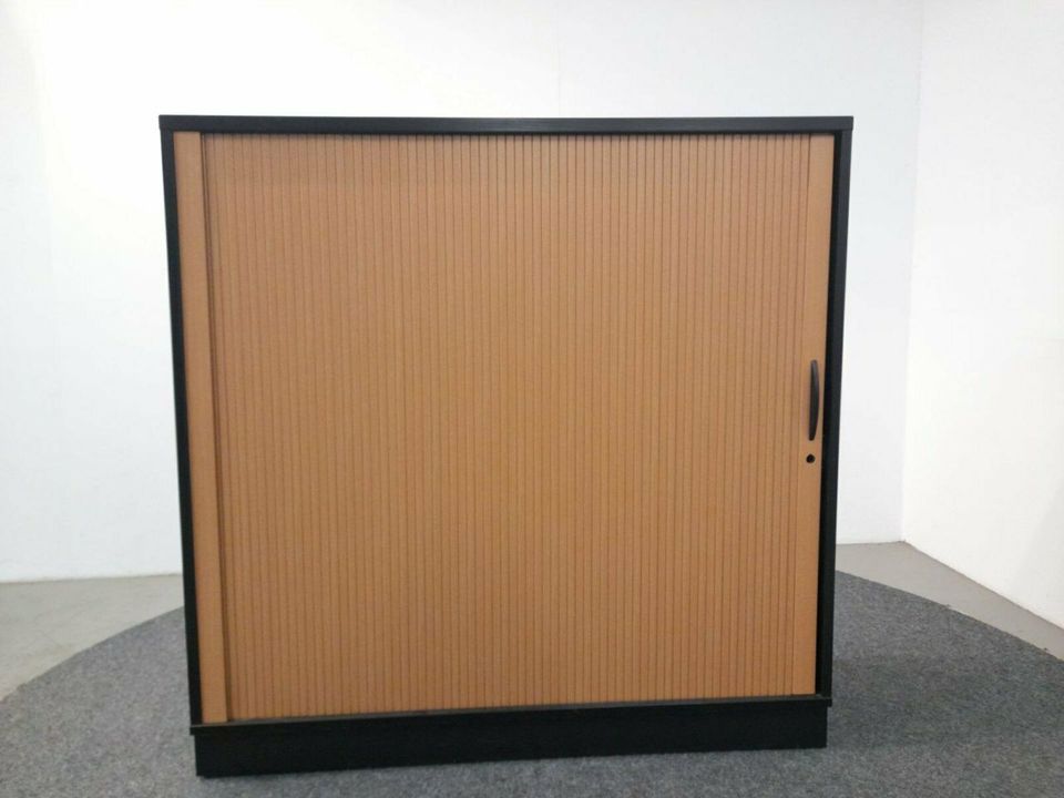 Büromöbel Schrank, Sideboard 3OH, Buche, schwarz, Art.Nr. 37628 in Zülpich