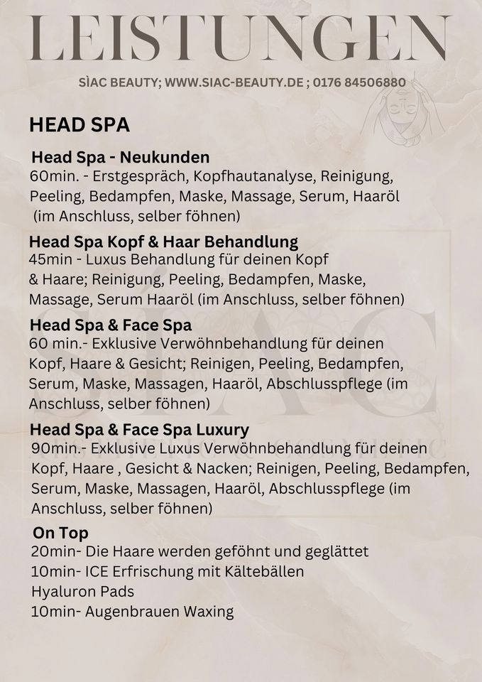 Gesichtsbehandlungen Gesichtsbehandlung Face Spa Wellness Headspa in Bad Iburg