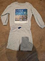 H&M Chill Set Pullover Shorts grau Cote d'azur Gr 128 Niedersachsen - Jembke Vorschau