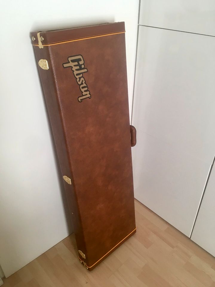 Gibson Bass Koffer Leder Braun Thunderbird Firebird Case Epiphone in Berlin