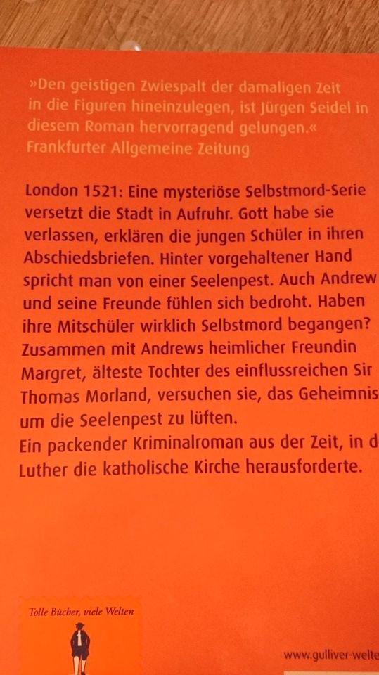 "Das Geheimnis um die Seelenpest" Taschenbuch ab 14 Jahren in Mühlhausen