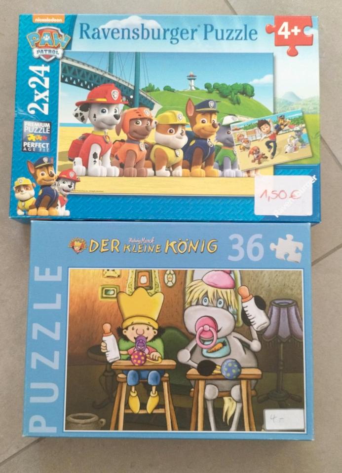 Puzzle 2 x 24 Teile Paw Patrol 1 x 36 Teile Der kleine König in Karlstadt