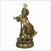 Wundervoller Krishna mit Nandi Messing 34cm 4,5kg Indien Ganesh Stuttgart - Zuffenhausen Vorschau