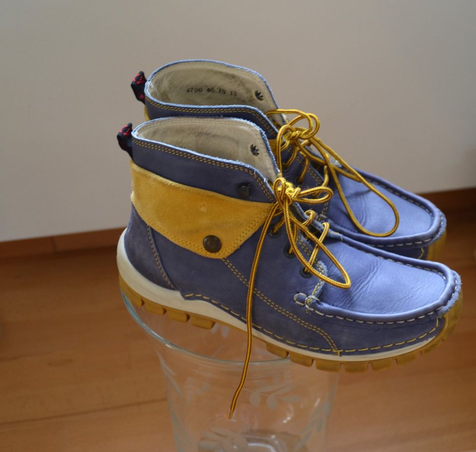 Wolky Schuhe Stiefeletten blau 40 in Bordesholm