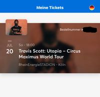 Travis Scott Konzert Tickets Nordrhein-Westfalen - Troisdorf Vorschau
