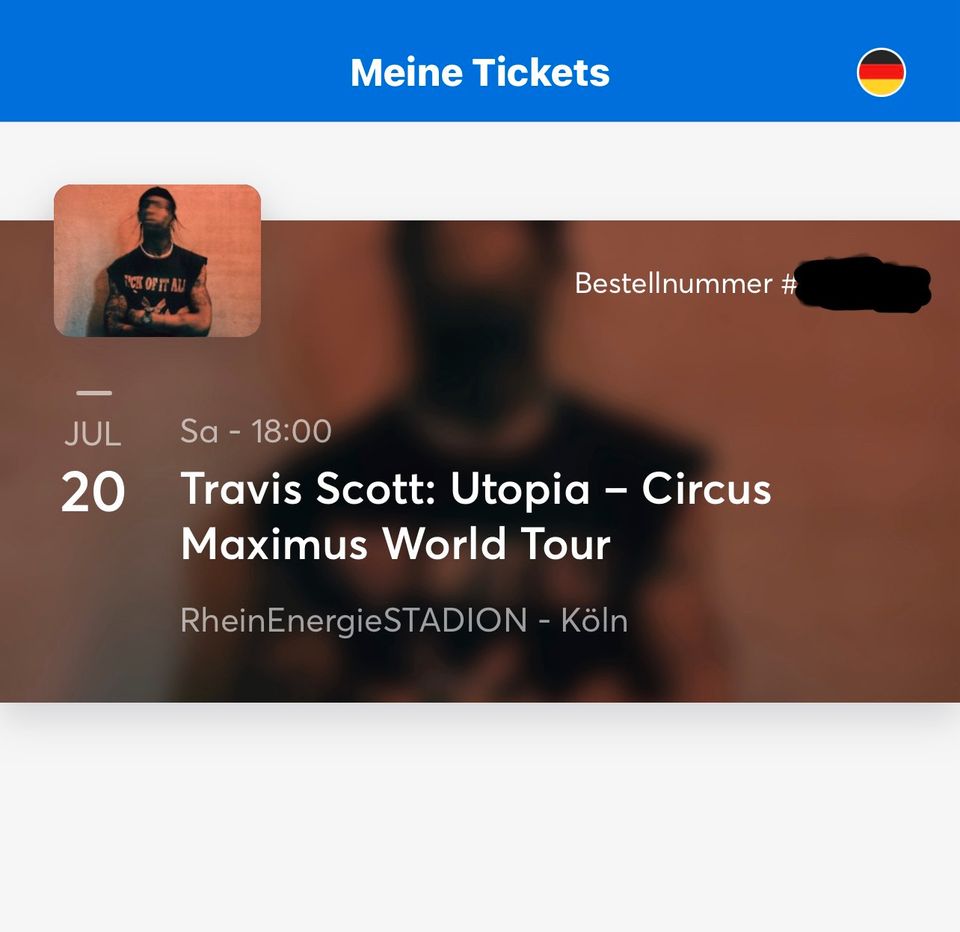 Travis Scott Konzert Tickets in Troisdorf
